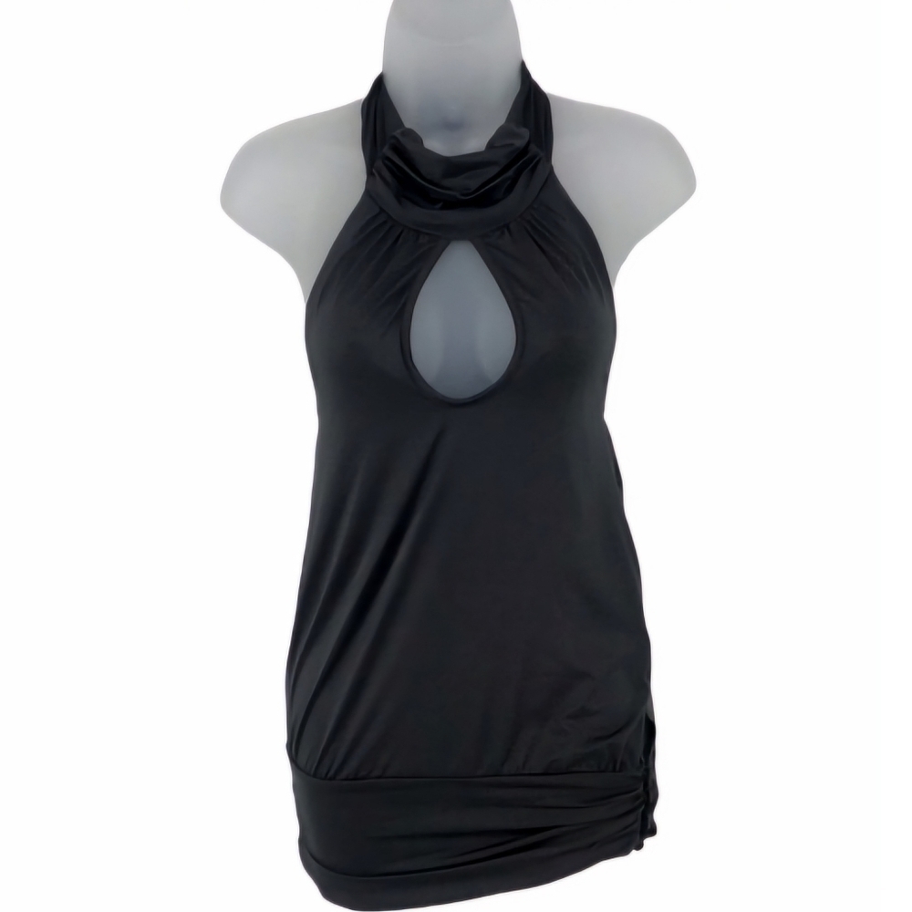 Costa Blanca Dark Gray‎ Cut Out Halter Top Size XS